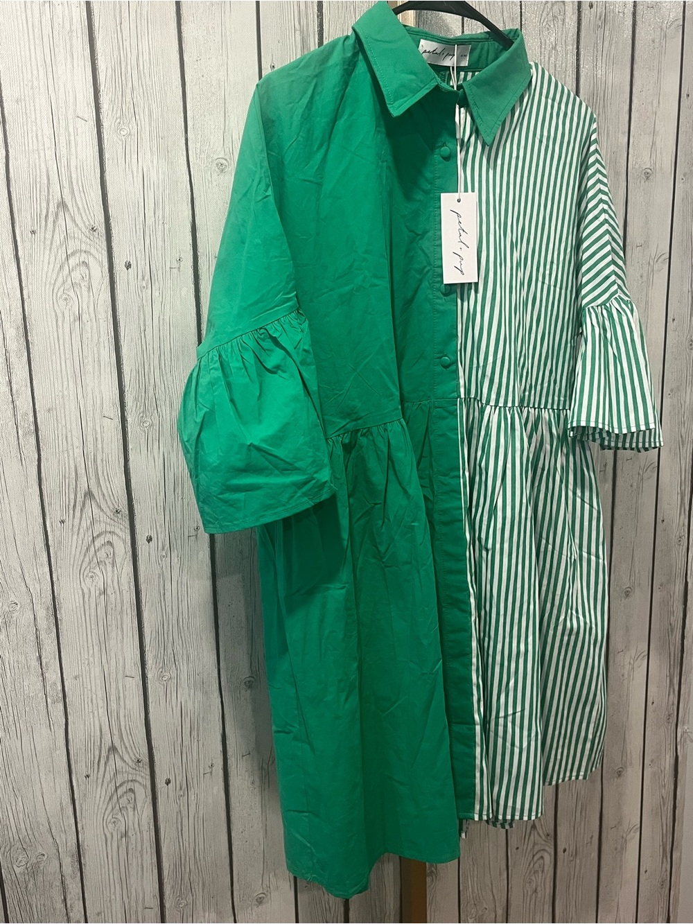 Petal & pup Women's Didi Frill Mini Dress Size Small NWT Green - Picture 4 of 11